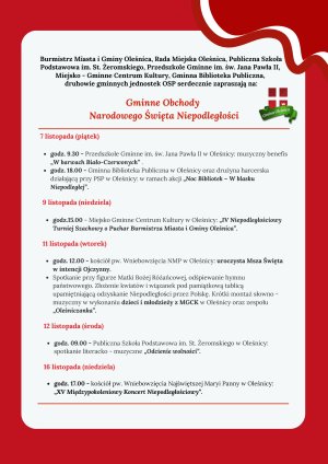 Miniaturka artykułu Gminne Obchody Narodowego Święta Niepodległości w Gminie Oleśnica